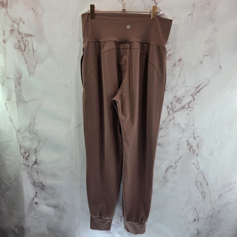 Athleta Leggings Women Medium X 28 Brown Salutation Jogger Powervita Pocket Crop
